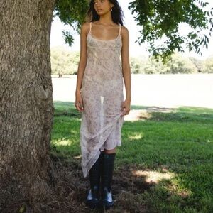 Semi-sheer maxi dress